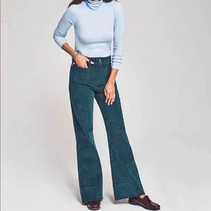 Faherty high rise wide leg flare jeans size 28